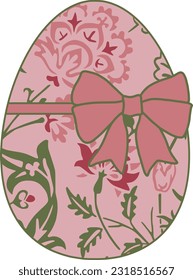 Huevo de Pascua aislado en fondo blanco