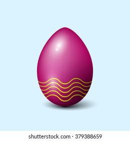 Easter egg isolated on a white background. Vector illustration