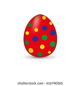 easter egg  isolated on a white background