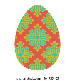 Easter egg isolated. Traditional decoration food for religion holiday
