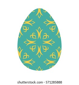 Easter egg isolated. Traditional decoration food for religion holiday
