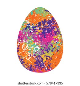 Easter egg isolated. Traditional decoration food for religion holiday
