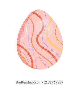 Easter egg. Isolated vector image on white background. Vector illustration.