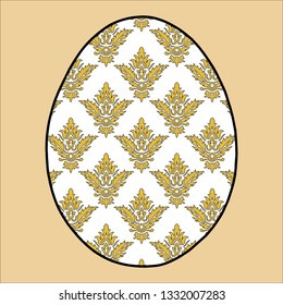 Easter egg joy celebration with cross folk motifs color