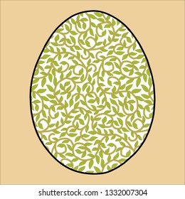 Easter egg joy celebration with cross folk motifs color