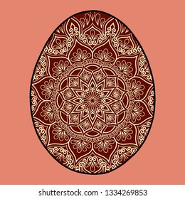 Easter egg joy celebration with cross folk motifs color