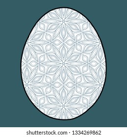 Easter egg joy celebration with cross folk motifs color
