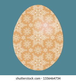 Easter egg joy celebration with cross folk motifs color