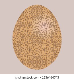 Easter egg joy celebration with cross folk motifs color