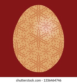 Easter egg joy celebration with cross folk motifs color