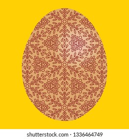 Easter egg joy celebration with cross folk motifs color