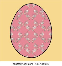 Easter egg joy celebration with cross folk motifs color