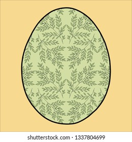 Easter egg joy celebration with cross folk motifs color