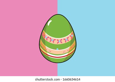 Easter Egg Kawai Illustration Character