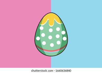 Easter Egg Kawai Illustration Character