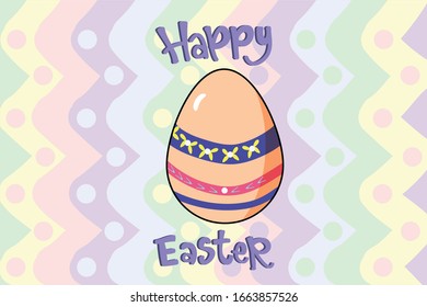 Easter Egg Kawai Illustration Character