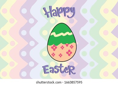Easter Egg Kawai Illustration Character