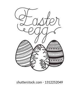 easter egg label isolated icon