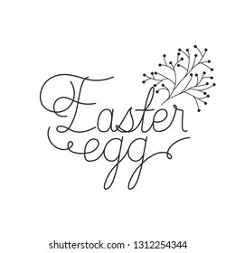 easter egg label isolated icon