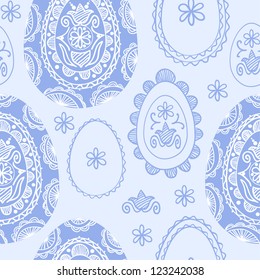 Easter egg lace seamless pattern