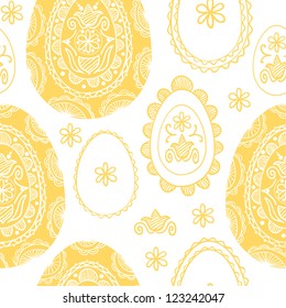 Easter egg lace seamless pattern