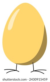an easter egg with legs