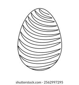 Easter egg line art. Easter egg