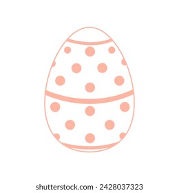 Easter egg line art illustration