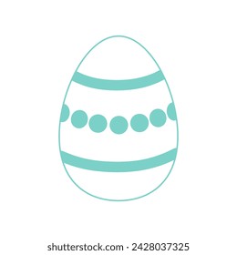 Easter egg line art illustration