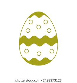Easter egg line art illustration