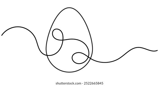 easter egg line art illustration