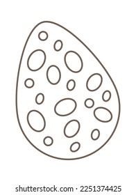 Easter egg line art style Contemporary design. Vector illustration