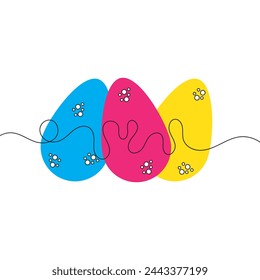 Easter egg line art style vector eps 10. Easter egg outline design, black line art, coloring icon. Vector illustration isolated on white background. Set of Easter eggs flat design on white background.