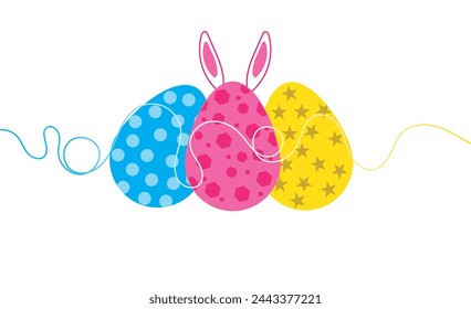 Easter egg line art style vector eps 10. Easter egg outline design, black line art, coloring icon. Vector illustration isolated on white background. Set of Easter eggs flat design on white background.