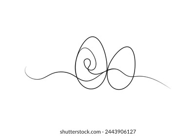 Ostereierlinie Kunststil Vektorgrafik weißer Hintergrund .Vektorillustration.