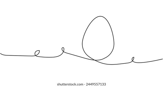 easter egg line art style vector