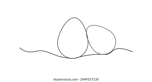 easter egg line art style vector