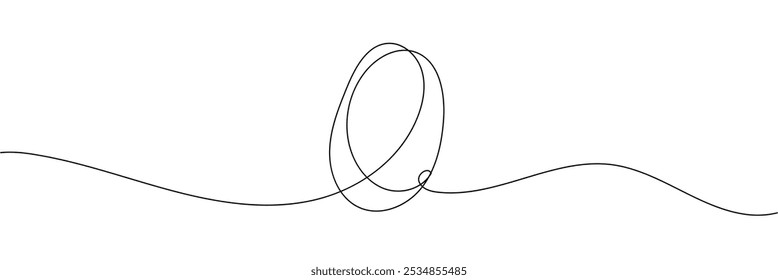 Easter egg line art style vector. Easter Eggs outline, line art. Vector isolated hand drawn illustration in eps 10.