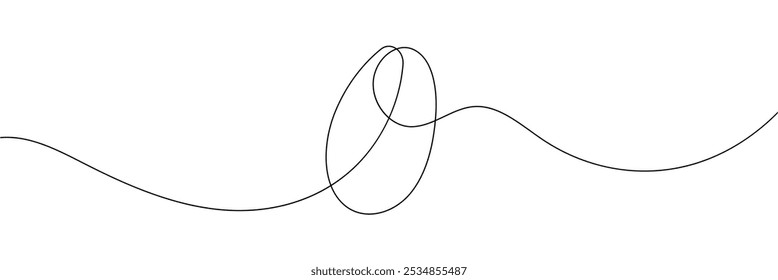 Easter egg line art style vector. Easter Eggs outline, line art. Vector isolated hand drawn illustration in eps 10.