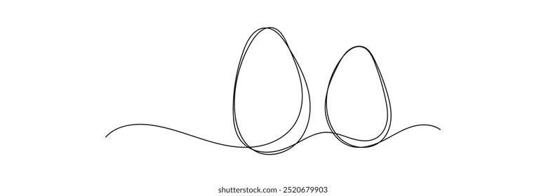  Easter egg line art, Vector illustration design element for Easter holidays.