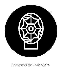 Easter egg line color icon. Isolated vector element. Outline pictogram for web page, mobile app, promo