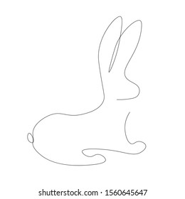 Easter egg, line drawing design vector illustration