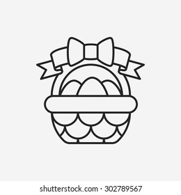 easter egg line icon