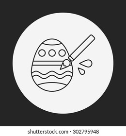 easter egg line icon