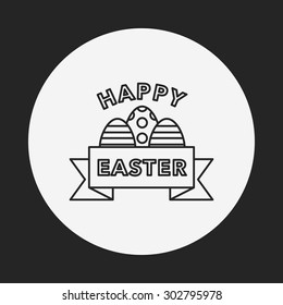 easter egg line icon