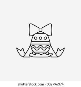 easter egg line icon