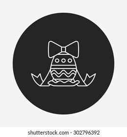 easter egg line icon