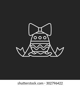 easter egg line icon