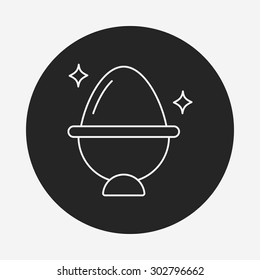 easter egg line icon