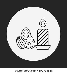 easter egg line icon